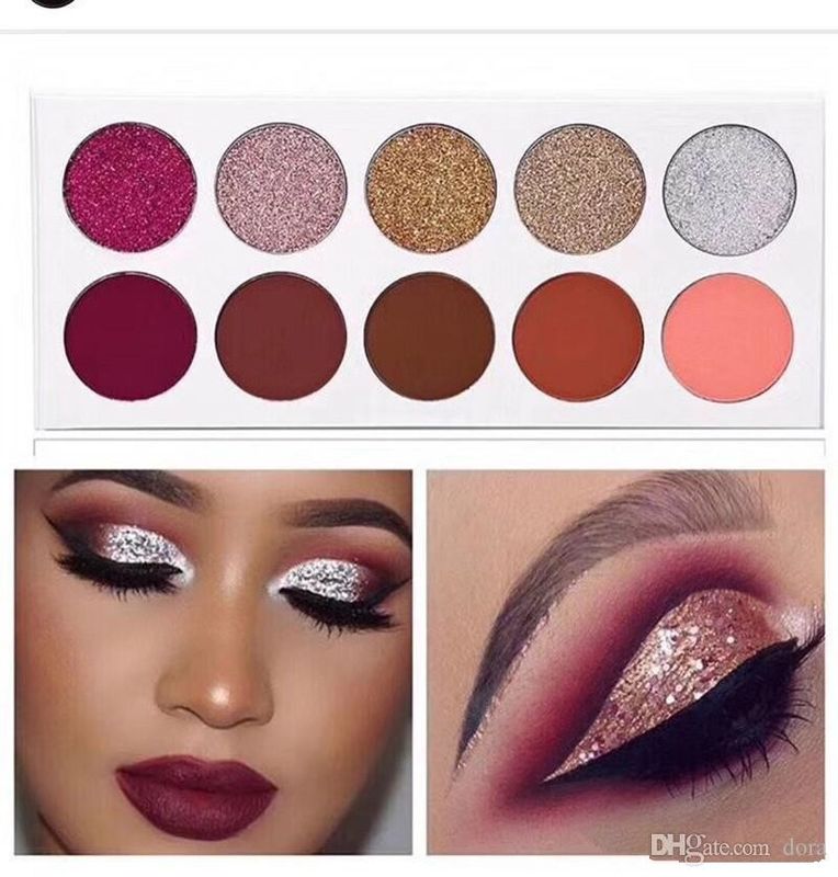 10 Color Matte And Glitter Eye Makeup Eyeshadow Cosmetics Make Your Own Logo